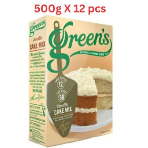 Green's Vanilla Cake Mix (Pack Of 2 X 6 X 500g)