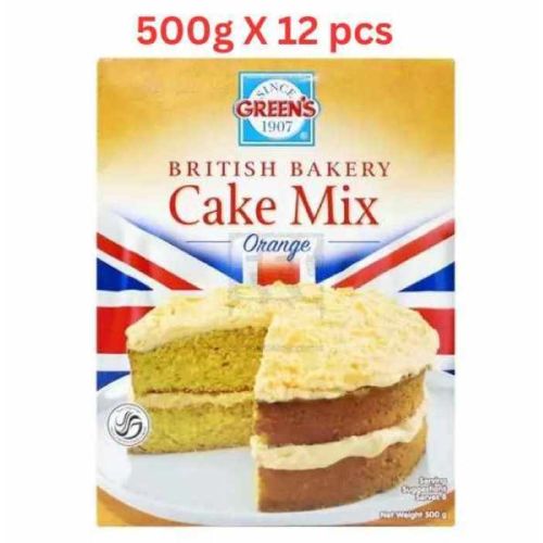 Green's Orange Cake Mix (Pack Of 2 X 6 X 500g)