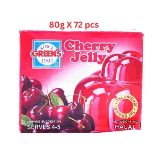 Green's Jelly Cherry (Pack Of 6 X 12 X 80g)