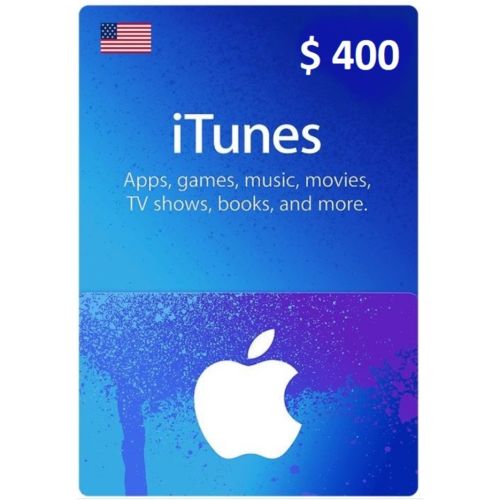 $400 USA Apple iTunes Gift Card (Instant E-mail Delivery)