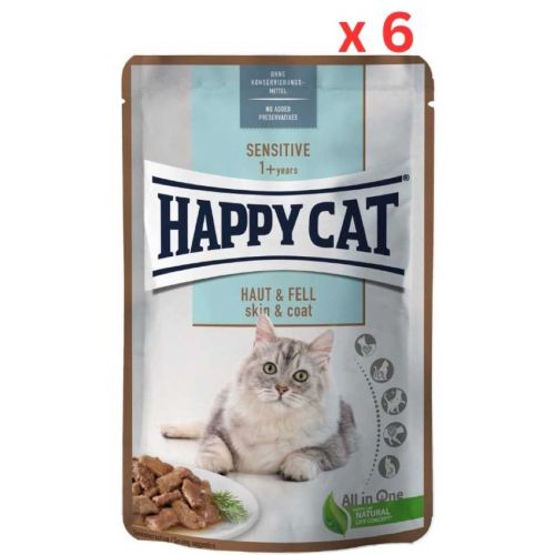 Happy Cat Mis Sensitive Skin & Coat 85G (Pack Of 6)