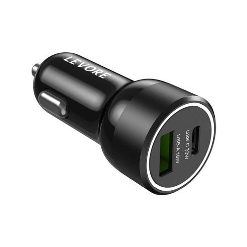 Levore Car Charger Power Delivery Pd 2 Ports 51w-(Black)-(LGC121-BK)