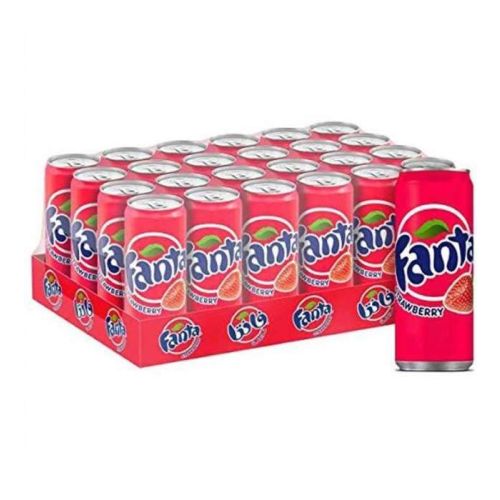 Fanta Strawberry Soft Drink 330ml Pack of 24