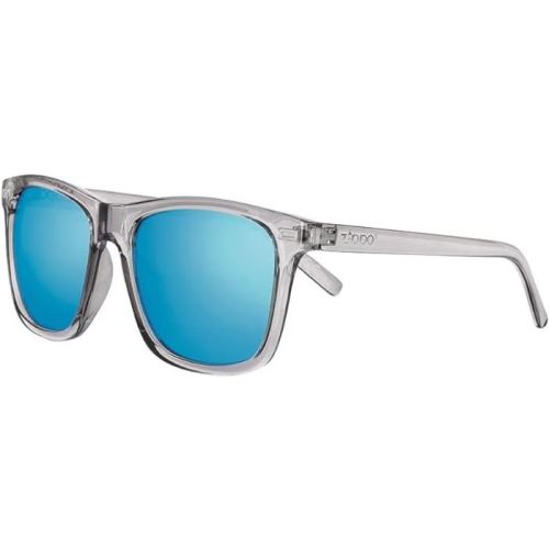 Zippo OB63-07 Square Shape Sunglasses For Unisex, 54 mm Size, Smoke With Ice Blue Revo - 267000580