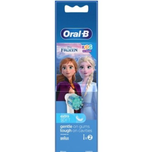 Oral-B Kids Electric Rechargeable Toothbrush Heads Replacement Refills Featuring Frozen Characters - EB10S-2 F