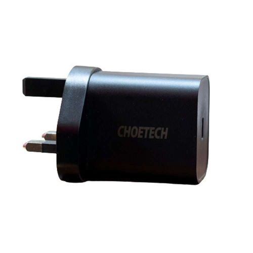 Choetech PD 25W PPS USB-C Wall Charger-(Black)-(PD6003-UK-BK)