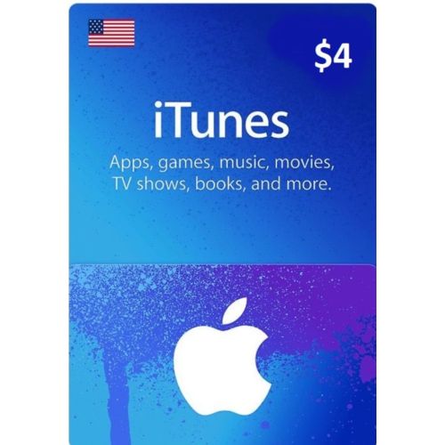 $4 USA Apple iTunes Gift Card (Instant E-mail Delivery)