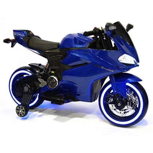 Megastar Ride On 12 V Ducati Style Light Up Power  Motorbike, Electric Motorcycle For Kids - Blue (UAE Delivery Only)