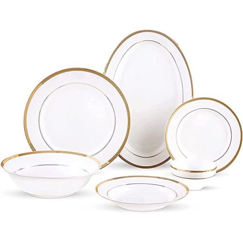 Royalford Premium Porcelain Dinner Set, 20pcs Set-(Multicolor)-(RF10490)