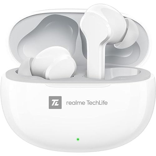 Realme Buds T100 True Wireless Earbuds With AI Noise Cancelling RMA2109, White