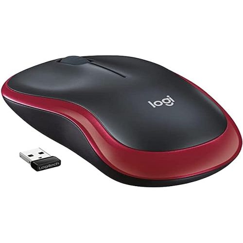 Logitech Wireless Mouse M185 - Grey, Blue, Red