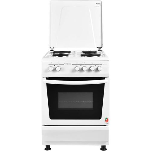 Super General Freestanding Electric-Cooker 4 hot plates, Stainless-Steel Cooker, Electric Oven with Splash Protection, White -  SGC6041BS