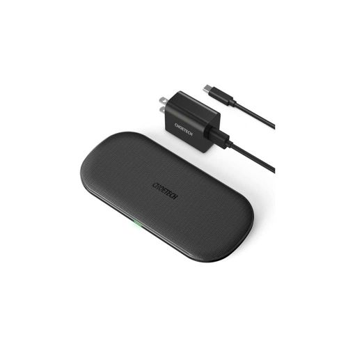 Choetech 5 Coil Dual Fast Wireless Charger-(Black)-(T535-s-201acbk)