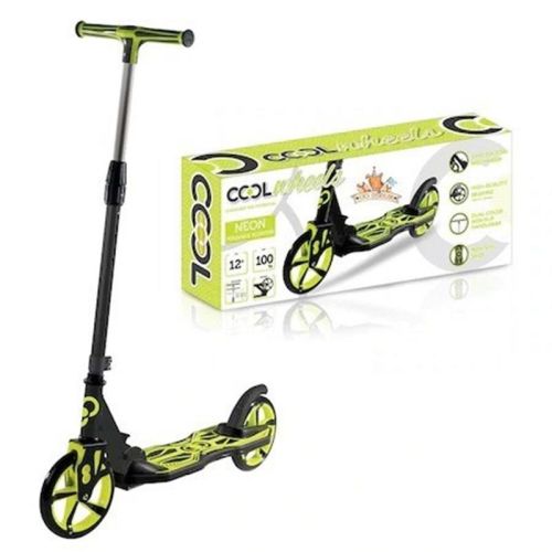 Megastar Megawheels Maxi Neon 2 Wheels Kick Scooter For Teens, Green - FR58499 (UAE Delivery Only)