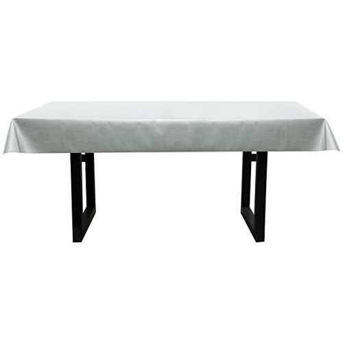 Royalford Brushed Metallic Silver Finish Table Cloth, Highly Durable Design, Rectangle, 1.37X20M/Roll - RF10209