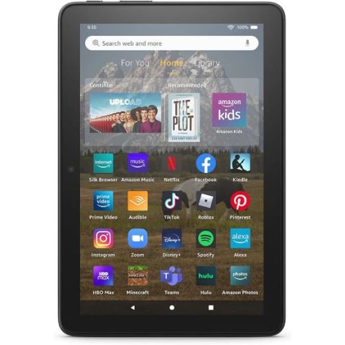 Amazon Fire HD 8 Tablet, 32GB, Faster Processor, Thinner And Lighter, Black