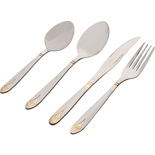 Royalford Royal Cutlery Set, 24 Pcs, Stainless Steel Spoon-(Multicolor)-(RF10314)