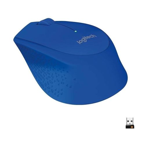 Logitech M280 Wireless Mouse, 2.4 GHz with USB Nano Receiver, Blue