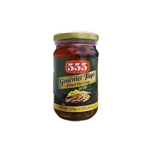 555 Gourmet Tuyo Dried Herring In  Oil 210 Gm Pack Of 24 (UAE Delivery Only)