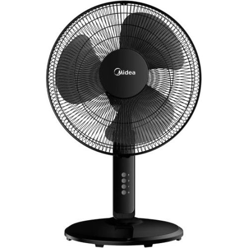 Midea Pedestal Stand Fan with SQD Motor, 16 inch, 3D Oscillation Directions, 3 Speed Levels & Adjustable Height, 3 Leaf Blade with 7.5 Hours Timer - FS4019K