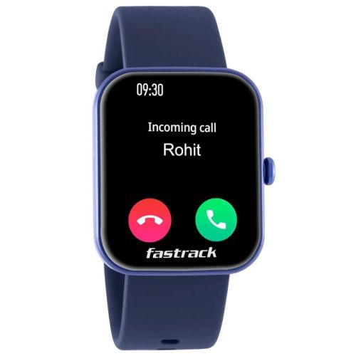 Fastrack Reflex Hello Smart Watch with BT Calling, Bright HD Display, AI Voice Assistant, 50 With Sports Modes, 100+ Watchfaces, BP Monitor, 24x7 HRM, SpO2, Upto 5 Day Battery, Camera & Music Control , Dark Blue 