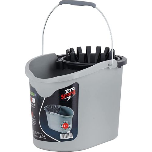 Royalford Torr Mop Bucket, 14 Liter Spin Mop Bucket, Multicolor - RF10503