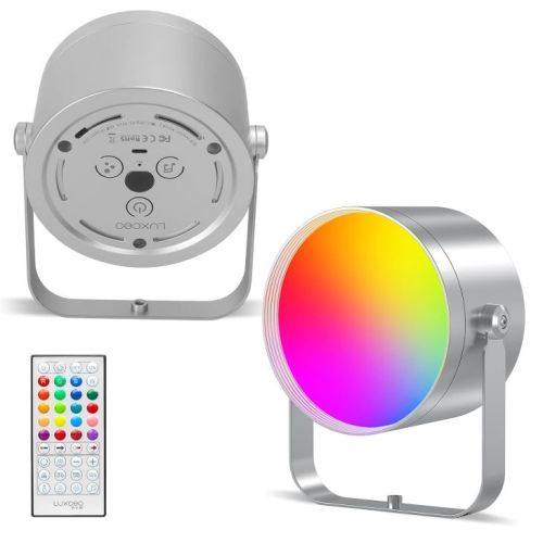 Luxceo RGB LED Video Light, 10W Video Lighting with Remote Control, Dimmable Photography Light with Full Colors, Music Sync, 10 Scene Modes, Background Light for Photography, Video Shooting