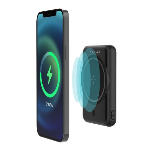 Merlin Bolt Max Wireless Power Bank 5000 mAh, Black (UAE Delivery Only)