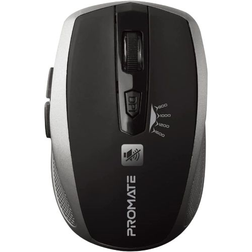 Promate Silent Wireless Mouse, Breeze.Silver