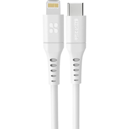 Promate USB-C to Lightning Cable, POWERLINK-300.WHITE