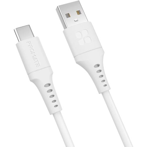 Promate USB-C Cable, POWERLINK-AC200.WHITE