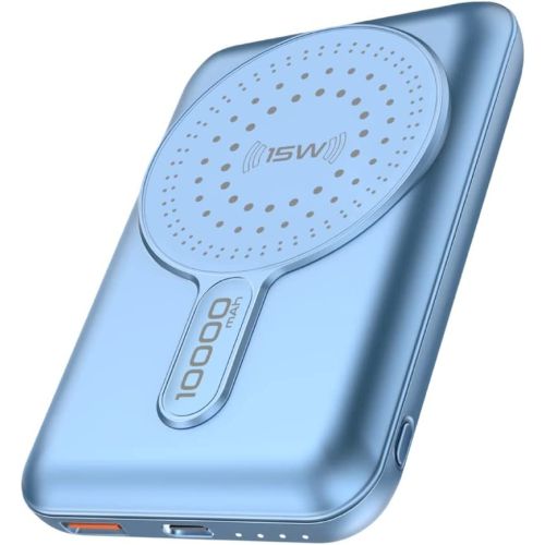 Promate Magnetic Wireless POWERMAG-10PRO Power Bank -  POWERMAG-10PRO.BLUE (UAE Delivery Only)