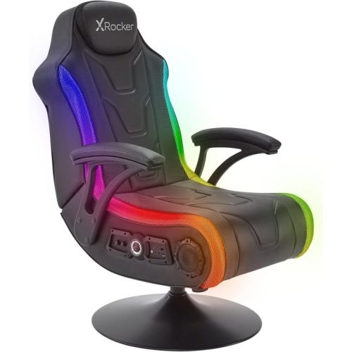 X rocker monsoon rgb 4.1 stereo audio gaming chair with vibrant led lighting