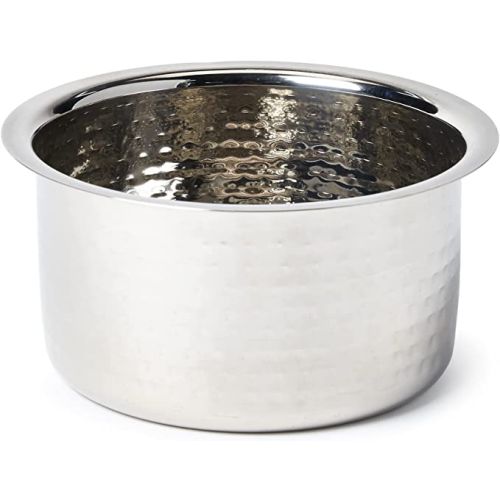 Royalford Hammered Pot, 3.4l Stainless Steel Tope-(Silver)-(RF10763)