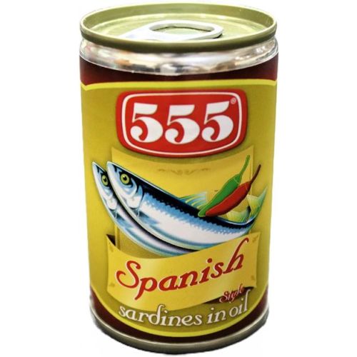 555 Sardines In Oil Spanish Style - 155 Gm Pack Of 100 (UAE Delivery Only)