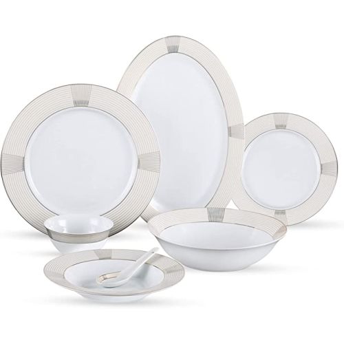 Premium Porcelain Dinner Set, 26 Pcs Set-(White)-(RF10489)