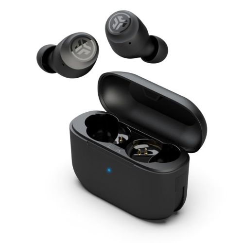 JLab Go Air Pop True Wireless Earbuds, Charging Case Dual Connect Ipx4 Sweat Resistance Bluetooth 5.1 Connection 3 Eq Sound Settings Signature - Black
