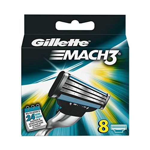 Gillette Mach 3 Razor Blade Refill Cartridges, 8 pcs