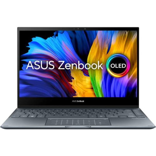 Asus ZenBook Flip 13 OLED Laptop, 11th Gen, Intel Core i7-1165G7, 13.3inch FHD OLED, 16GB RAM, 1TB SSD, Shared Intel Iris Xe Graphics, Windows 11, English & Arabic Keyboard, Pine Grey  – UX363EA-OLED101W