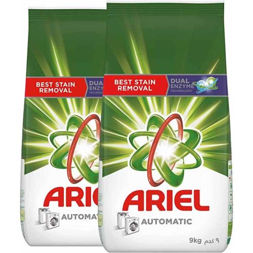 Ariel Laundry Powder Detergent Original Scent, Automatic - 9 kg x 2