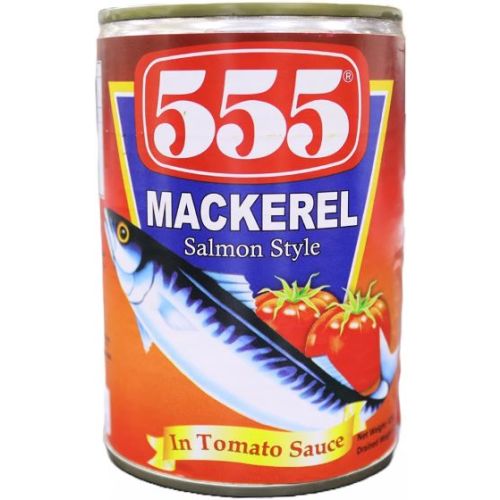 555 Mackerel Salmon Style In Natural Oil, 425 Gm Pack Of 48 (UAE Delivery Only)
