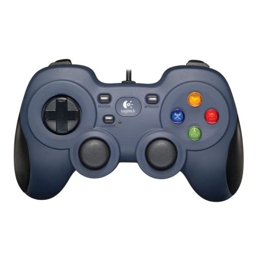 Logitech F310 Wired Gamepad, Controller Console Like Layout, 4 Switch D-Pad, 1.8-Meter Cord, PC Grey-Blue