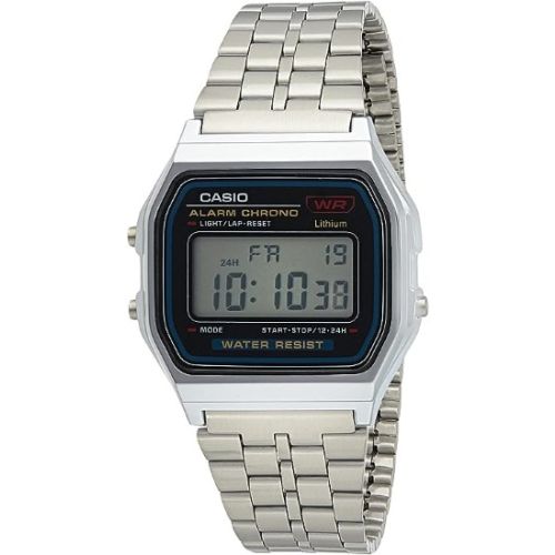 Casio Casual Watch For Unisex Digital Stainless Steel-A159WA N1