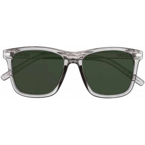 Zippo OB63-12 Square Shape Sunglasses For Unisex, 54 mm Size, Dark Green & Silver - 267000584