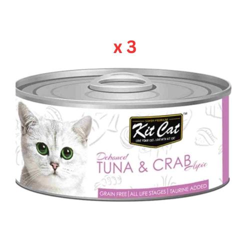 Kit Cat Tuna & Crab 80g Cat Wet Food (Pack Of 3)