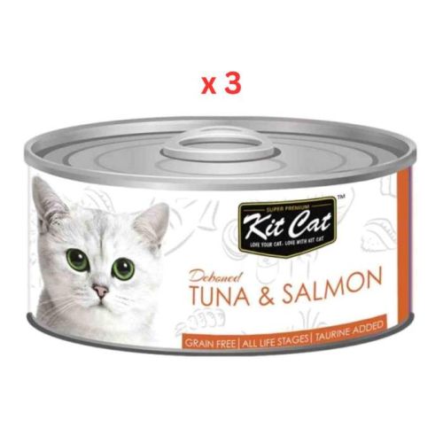 Kit Cat Tuna & Salmon 80g Cat Wet Food (Pack Of 3)