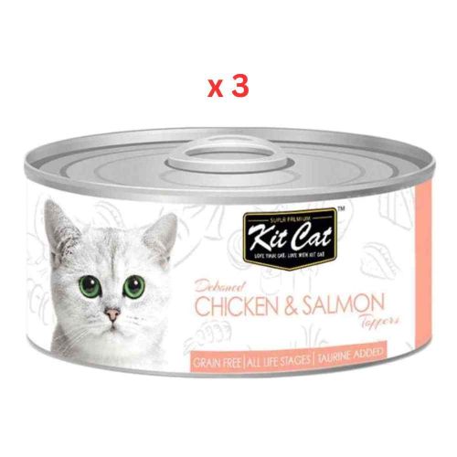 Kit Cat Chicken & Salmon 80g Cat Wet Food (Pack Of 3)