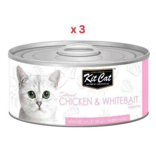 Kit Cat Chicken & Whitebait 80g Cat Wet Food (Pack Of 3)