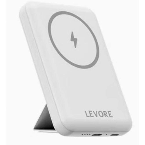 Levore 5000mAh Wireless Magsafe Portable Power Bank Fast Charging, White - LP411-WH (UAE Delivery Only)