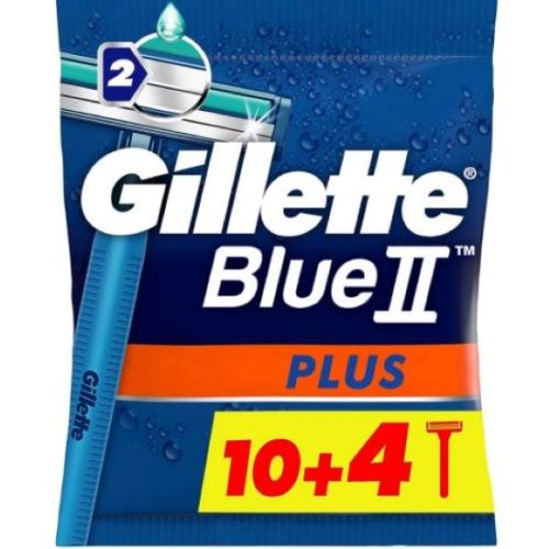 Gillette Blue II Plus Men's Disposable Razors (10 + 4)